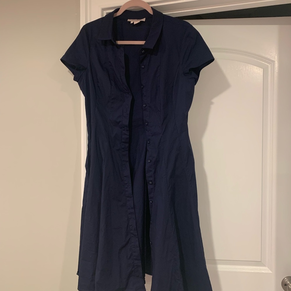 Gal Meets Glam Navy Midi Dress - Picture 2 of 3